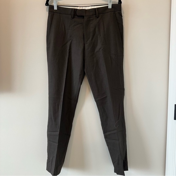 J Crew Bowery Wool Trouser Pants 30x29 Business Office Brown Nice Formal Slacks - Picture 2 of 9